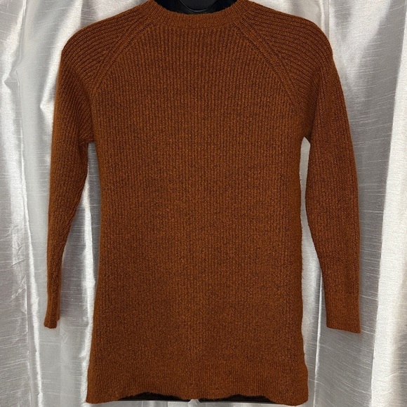 Natural Reflections V Neck Sweater Women’s M Burnt Orange Oversized Loose Fit - Picture 4 of 7